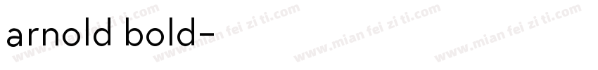 arnold bold字体转换